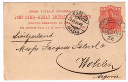 2024 GREAT BRITAIN GRANDE BRETAGNE GRAN BRETAÑA LONDON 1894 POSTAL STATIONERY WOHLEN AARGAU - Ohne Zuordnung