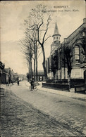 CPA Nunspeet Gelderland, Dorpsstraat Met Herv. Kerk - Unclassified