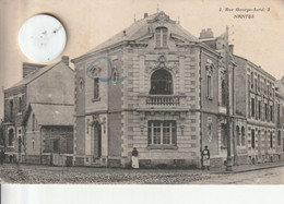 44 -Très Belle Carte Postale Ancienne De  NANTES   2 Rue Georges -Sand   ( Carte Molle ) - Nantes