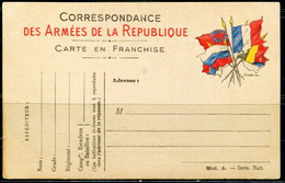 PB0858 French 1915 Military Postal Flag Postage Stamp With Writing On The Back MNH - Unused Stamps