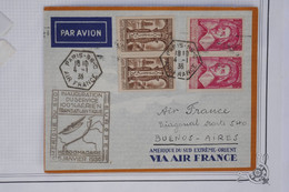 AV 2 FRANCE  BELLE LETTRE RR 1936 1ER VOL FRANCE AMERIQUE BUENOS AIRES   ++AEROPHILATELIE +AFFRANC. PLAISANT - 1960-.... Lettres & Documents