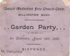 WILLINGTON QUAY UNITED METHODIST FREE CHURCH GARDEN PARTY - Royaume-Uni