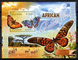 Uganda 2012 / Butterflies MNH Mariposas Papillons Schmetterlinge / Id72  2-21 - Farfalle