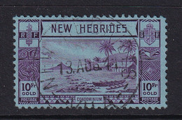 New Hebrides: 1938   Gold Currency - Lopevi Island & Canoe   SG63   10fr   Used - Gebruikt