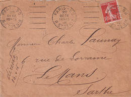 France Oblitérations Mécaniques - Paris - Enveloppe - Mechanical Postmarks (Other)