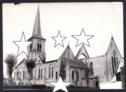 ZELDZAME GROTE PERSFOTO * HOOGSTADE - ALVERINGEM - UITGEBRANDE KERK * Zr Zeldzaam !!  1974 - Alveringem