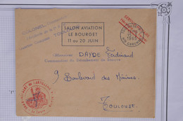 AV 2  FRANCE  BELLE LETTRE FM 1965 LE BOURGET  A TOULOUSE  +COLONEL ++AEROPHILATELIE +PAS COURANT ++AFFRANC. PLAISANT - 1960-.... Briefe & Dokumente