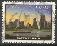 USA Express Mail 2017 - HV $ 23.75 Off-Paper Gateway Arch In St. Louis MO -  SC.#5157 - VFU - Gebruikt
