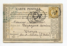 !!! CARTE PRECURSEUR CERES CACHET DE CONVOYEUR STATION ST DIE 1876 - Cartes Précurseurs