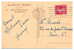 France Oblitérations Mécaniques Flammes - Carte - Maschinenstempel (Werbestempel)