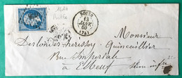 France N°14Ah (POSTFS) Sur Enveloppe De Rouen 13.1.1860 - (C407) - 1849-1876: Periodo Clásico