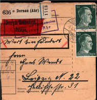 ! 1943 Paketkarte Deutsches Reich Aus Dernau An Der Ahr Nach Leipzig - Covers & Documents