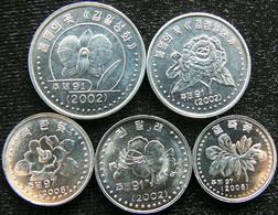 Korea North Set 1 5 10 50 CHON 1 WON 2002 - 2008 - Corea Del Norte