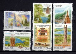 Russland/Russia 2000 Mi.819-24 Territorien /Sc.6591-96 Regions **/MNH - Unused Stamps