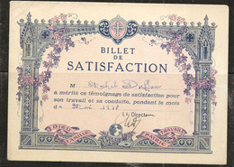 FRANCE BILLET DE SATISFACTION 2 MAI 1938 - Diplomi E Pagelle