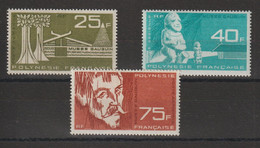 Polynésie 1965 Musée Gauguin PA 11-13, 3 Val ** MNH - Nuevos