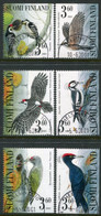 FINLAND 2001 Woodpeckers Singles Ex Block Used.  Michel  1568-73 - Oblitérés