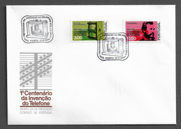 PORTUGAL FDC - 1976 100th Anniversary Of The Telephone - CARIMBO PORTO (FDC#244) - FDC