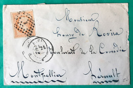 France N°16 Sur Lettre De Paris Losange E - 1861 - (C451) - 1801-1848: Precursors XIX