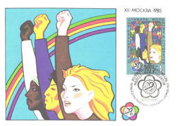 Russia:Soviet Union:Maxi Card, Young Students XII Worldwide Festival, 1985 - Maximumkarten