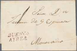 Argentina -  Pre Adhesives  / Stampless Covers: 1830's (ca.), Folded Cover From - Prephilately