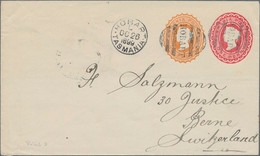 Tasmania -  Postal Stationery: 1892, Stationery Envelopes 1 P. Red Resp. 1 P. Re - Covers & Documents