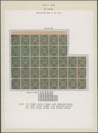 Turkey: 1871, 20 Para Green In A Block Of 36, All Mh / Mnh, Few Thins, Very Fres - Neufs