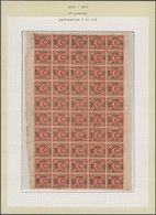 Turkey: 1871, 25 Pia. Brick-red Complete Sheet Of 50 With Margins On All Sides, - Neufs