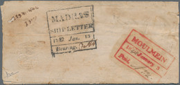 Birma / Burma / Myanmar: 1842 (Jan 3): Cover From Moulmein To Madras Endorsed "p - Myanmar (Burma 1948-...)