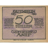 Billet, Autriche, Anif, 50 Heller, Porte, 1920, 1920-12-15, SPL, Mehl:FS 43a - Austria