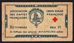 ERINNOPHILIE Croix Rouge 1917. Très Rare Carnet Complet De 20 Timbres Neufs Avec Gomme D'origine..... - Erinnofilie