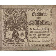 Billet, Autriche, Arbing, 50 Heller, Château 1920-12-31, SPL, Mehl:FS 49a - Austria