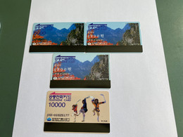 20:581 - South Korea 4 Early Phonecards Variants - Korea, South