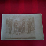 CARTE PHOTO OCCUPATION DES FRONTIERES 1914 MITRAILLEUSE - Policia – Gendarmería