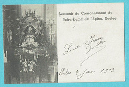 * Eeklo - Eecloo (Oost Vlaanderen) * Souvenir Du Couronnement De Notre Dame De L'épine, Old, Rare, Unique - Eeklo