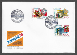 PORTUGAL FDC - 1976 The Int. Stamp Exhibition In Philadelphia - CARIMBO PORTO (FDC#247) - FDC