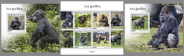 TOGO 2022 MNH Gorillas Gorilles M/S+2S/S - IMPERFORATED - DHQ2219 - Gorilla's