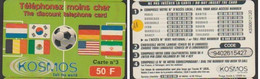 KOSMOS 11 TELECARTE PREPAYEE 50 F FOOT DRAPEAUX CARTE N° 3 CODE LCEP 2000 - Prepaid Cards: Other