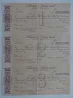 Banco Nacional Instituto Superior De Comercio To The English & Portuguese Bank Ltd London Uncut Unused Cheques 1900s - Cheques & Traveler's Cheques