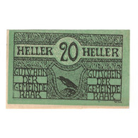 Billet, Autriche, Raab O.Ö. Marktgemeinde, 20 Heller, Texte 1, 1920 - Austria