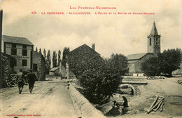 Saillegouse * La Route De Bourg Madame Et L'église Du Village * Lavoir Laveuses - Autres & Non Classés