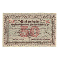 Billet, Autriche, Mannersdorf N.Ö. Marktgemeinde, 50 Heller, Paysage, 1920 - Austria