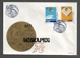 PORTUGAL FDC - 1976 Stamp Exhibition LUBRAPEX '76 - CARIMBO PORTO (FDC#252b) - FDC