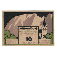 Billet, Autriche, Mitterndorf Stm. Gemeinde, 10 Heller, Texte, 1920, 1920-12-31 - Austria