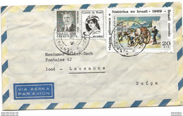 205 - 71 - Enveloppe Envoyée De Rio De Janeiro En Suisse - Covers & Documents