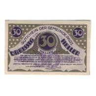 Billet, Autriche, Parz O.Ö. Gemeinde, 30 Heller, Paysage 1, 1920, 1920-03-14 - Austria