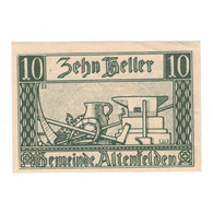 Billet, Autriche, Altenfelden O.Ö. Gemeinde, 10 Heller, Texte, 1920 - Austria