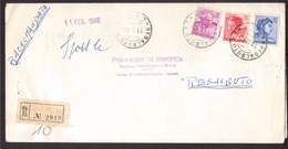 J153    Regalbuto (Enna) 1966 Michelangiolesca £.115 £.40 £.15 Su Raccomandata - 1961-70: Storia Postale