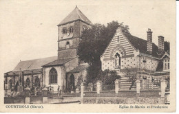 Courtisols (Marne), Eglise St-Martin Et Presbytére, Rückseite Beschrieben - Courtisols