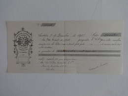 1927 Portugal  Cheque Instituto Superior De Comercio  Escritorio Comercial Lisboa - Cheques En Traveller's Cheques